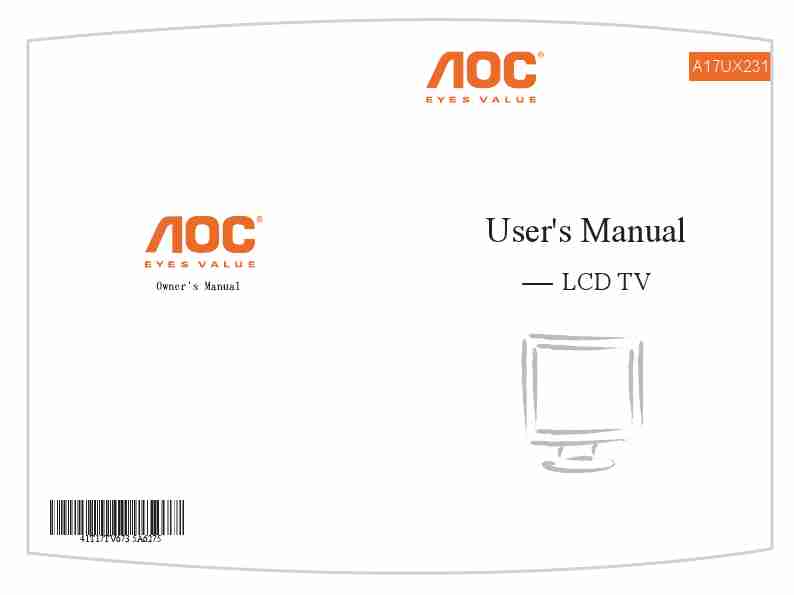 AOC Flat Panel Television A17UX231-page_pdf